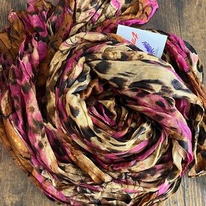 LA DoubleJ Vibrant Mixed-Print Scarves